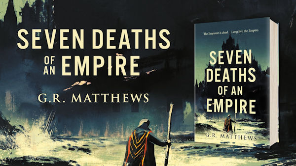 Seven Deaths of an Empire (banner with book)