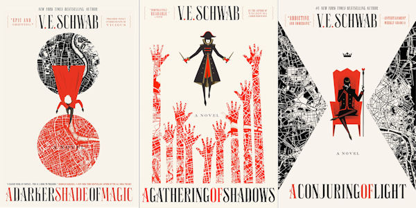 Shades of Magic - A Darker Shade of Magic, A Gathering of Shadows, & A Conjuring of Light (series banner)