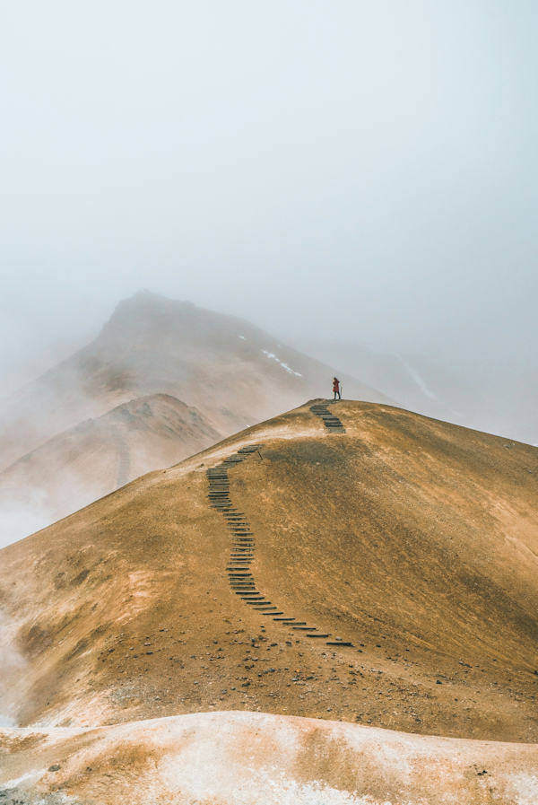 Man on Mountain Path by Alexander Milo
