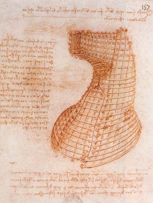 manuscript page on the Sforza monument by Leonardo da Vinci (detail)