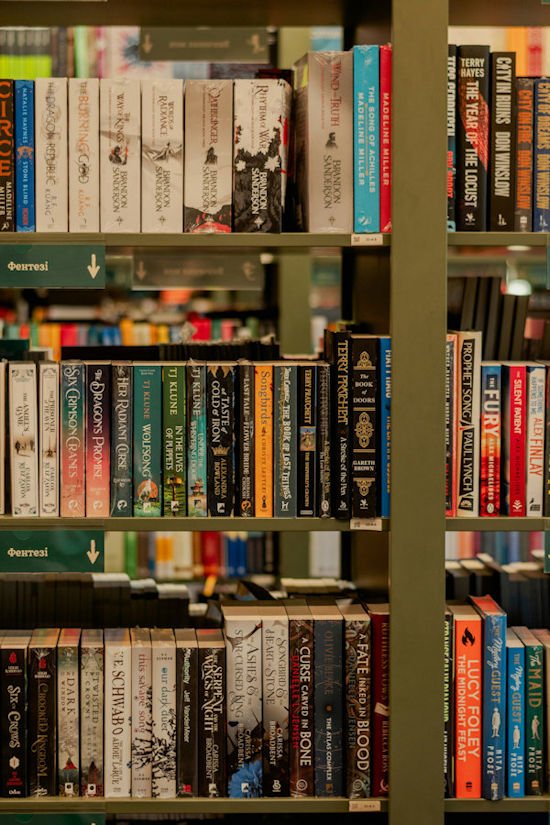bookstore shelves by Eugenia Pan'kiv